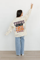 AUBURN TIGERS GAMEDAY SLAY BLACK LABEL PREMIUM FLEECE DROP SHOULDER CREWNECK BY MADI PREWETT TROUTT