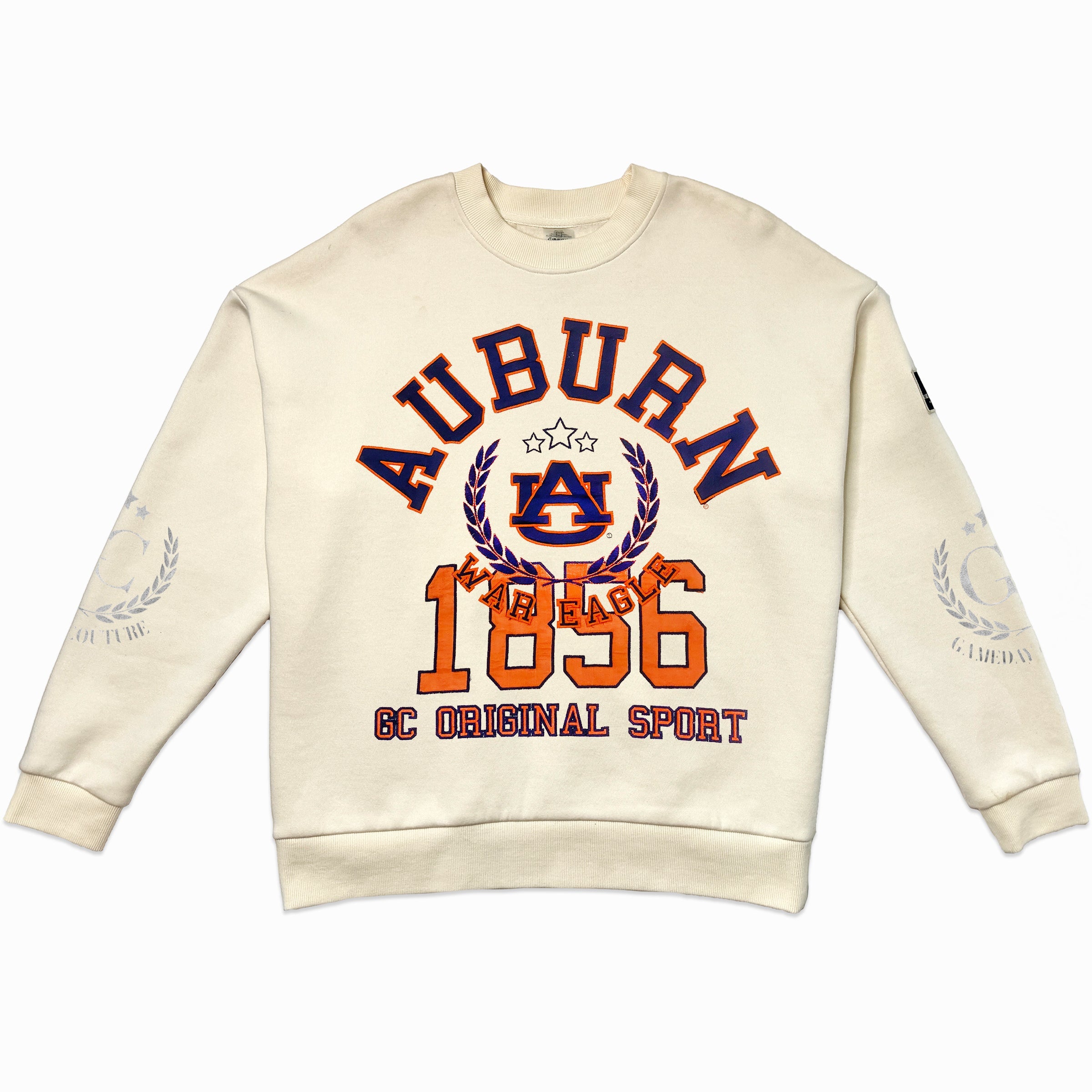 AUBURN TIGERS GAMEDAY SLAY BLACK LABEL PREMIUM FLEECE DROP SHOULDER CREWNECK BY MADI PREWETT TROUTT