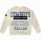 DALLAS COWBOYS GAMEDAY SLAY BLACK LABEL PREMIUM FLEECE DROP SHOULDER CREWNECK