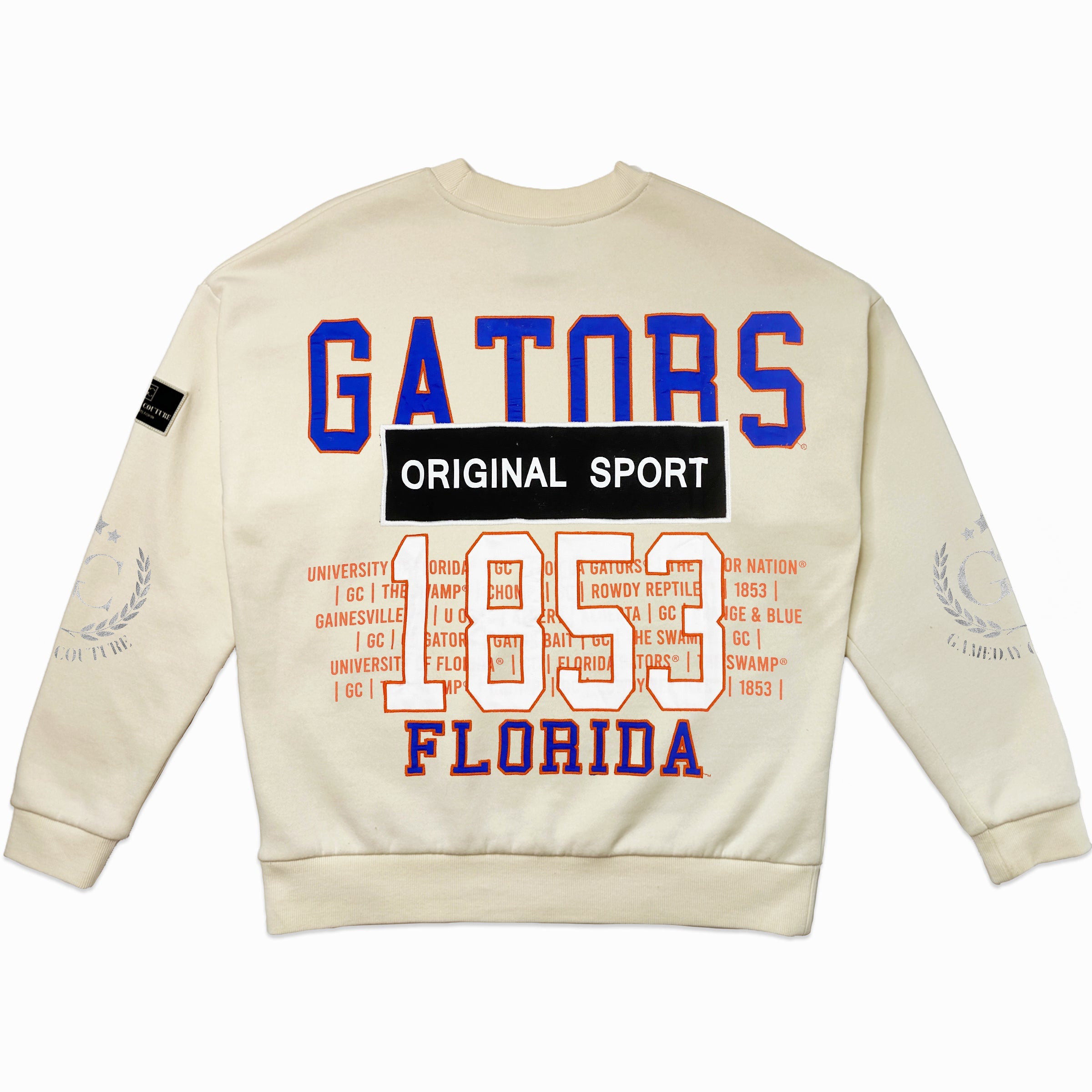 FLORIDA GATORS GAMEDAY SLAY BLACK LABEL PREMIUM FLEECE DROP SHOULDER CREWNECK BY MADI PREWETT TROUTT