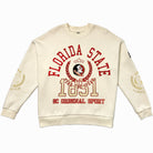 FLORIDA STATE SEMINOLES GAMEDAY SLAY BLACK LABEL PREMIUM FLEECE DROP SHOULDER CREWNECK BY MADI PREWETT TROUTT