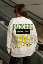 GREEN BAY PACKERS GAMEDAY SLAY BLACK LABEL PREMIUM FLEECE DROP SHOULDER CREWNECK