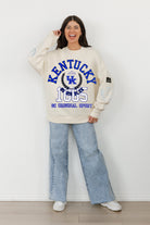 KENTUCKY WILDCATS GAMEDAY SLAY BLACK LABEL PREMIUM FLEECE DROP SHOULDER CREWNECK BY MADI PREWETT TROUTT