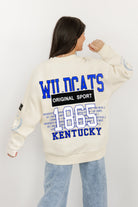 KENTUCKY WILDCATS GAMEDAY SLAY BLACK LABEL PREMIUM FLEECE DROP SHOULDER CREWNECK BY MADI PREWETT TROUTT