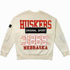 NEBRASKA CORNHUSKERS GAMEDAY SLAY BLACK LABEL PREMIUM FLEECE DROP SHOULDER CREWNECK BY MADI PREWETT TROUTT