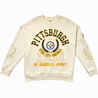 PITTSBURGH STEELERS GAMEDAY SLAY BLACK LABEL PREMIUM FLEECE DROP SHOULDER CREWNECK