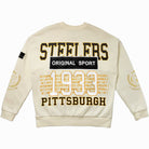 PITTSBURGH STEELERS GAMEDAY SLAY BLACK LABEL PREMIUM FLEECE DROP SHOULDER CREWNECK