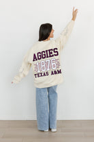 TEXAS A&M AGGIES GAMEDAY SLAY BLACK LABEL PREMIUM FLEECE DROP SHOULDER CREWNECK BY MADI PREWETT TROUTT