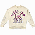 TEXAS A&M AGGIES GAMEDAY SLAY BLACK LABEL PREMIUM FLEECE DROP SHOULDER CREWNECK BY MADI PREWETT TROUTT