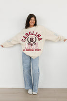 SOUTH CAROLINA GAMECOCKS GAMEDAY SLAY BLACK LABEL PREMIUM FLEECE DROP SHOULDER CREWNECK BY MADI PREWETT TROUTT