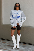 AIR FORCE FALCONS SWEET MOVES CREWNECK FLEECE WITH JERSEY MESH CONTRASTING SHOULDER INSERT