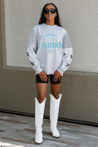 SOUTHERN JAGUARS SWEET MOVES CREWNECK FLEECE WITH JERSEY MESH CONTRASTING SHOULDER INSERT