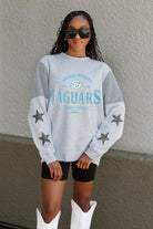 SOUTHERN JAGUARS SWEET MOVES CREWNECK FLEECE WITH JERSEY MESH CONTRASTING SHOULDER INSERT