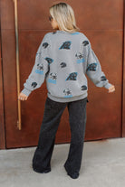 CAROLINA PANTHERS PLAYBACK VINTAGE WASH OVERSIZED CREWNECK FLEECE