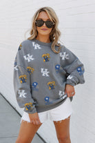 KENTUCKY WILDCATS PLAYBACK VINTAGE WASH OVERSIZED CREWNECK FLEECE