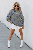 MICHIGAN WOLVERINES PLAYBACK VINTAGE WASH OVERSIZED CREWNECK FLEECE