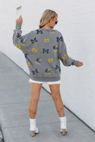 MICHIGAN WOLVERINES PLAYBACK VINTAGE WASH OVERSIZED CREWNECK FLEECE