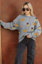 WASHINGTON COMMANDERS PLAYBACK VINTAGE WASH OVERSIZED CREWNECK FLEECE