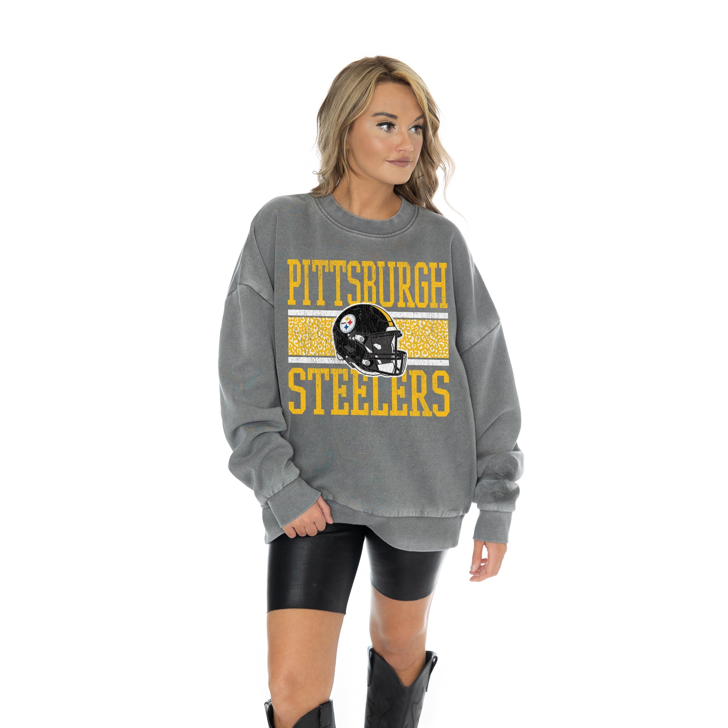 Vintage Oversized Steelers shops Sweatshirt