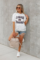 AUBURN TIGERS CRUSHING VICTORY SUBTLE LEOPARD PRINT TEE