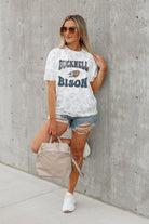 BUCKNELL BISON CRUSHING VICTORY SUBTLE LEOPARD PRINT TEE