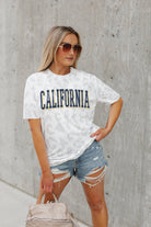 CALIFORNIA GOLDEN BEARS BONUS POINTS SUBTLE LEOPARD PRINT TEE