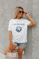 CITADEL BULLDOGS CRUSHING VICTORY SUBTLE LEOPARD PRINT TEE