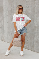 DAYTON FLYERS BONUS POINTS SUBTLE LEOPARD PRINT TEE