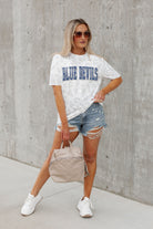 DUKE BLUE DEVILS BONUS POINTS SUBTLE LEOPARD PRINT TEE