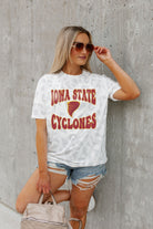 IOWA STATE CYCLONES CRUSHING VICTORY SUBTLE LEOPARD PRINT TEE