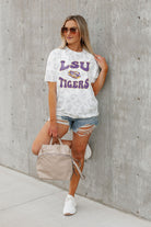 LSU TIGERS CRUSHING VICTORY SUBTLE LEOPARD PRINT TEE