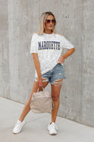 MARQUETTE GOLDEN EAGLES BONUS POINTS SUBTLE LEOPARD PRINT TEE