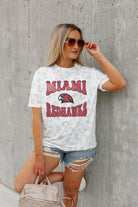 MIAMI OF OHIO REDHAWKS CRUSHING VICTORY SUBTLE LEOPARD PRINT TEE