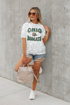 OHIO BOBCATS CRUSHING VICTORY SUBTLE LEOPARD PRINT TEE