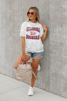 OKLAHOMA SOONERS CRUSHING VICTORY SUBTLE LEOPARD PRINT TEE