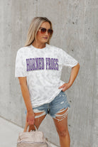 TCU HORNED FROGS BONUS POINTS SUBTLE LEOPARD PRINT TEE