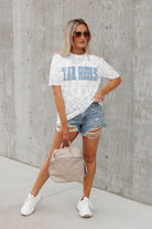 NORTH CAROLINA TAR HEELS BONUS POINTS SUBTLE LEOPARD PRINT TEE