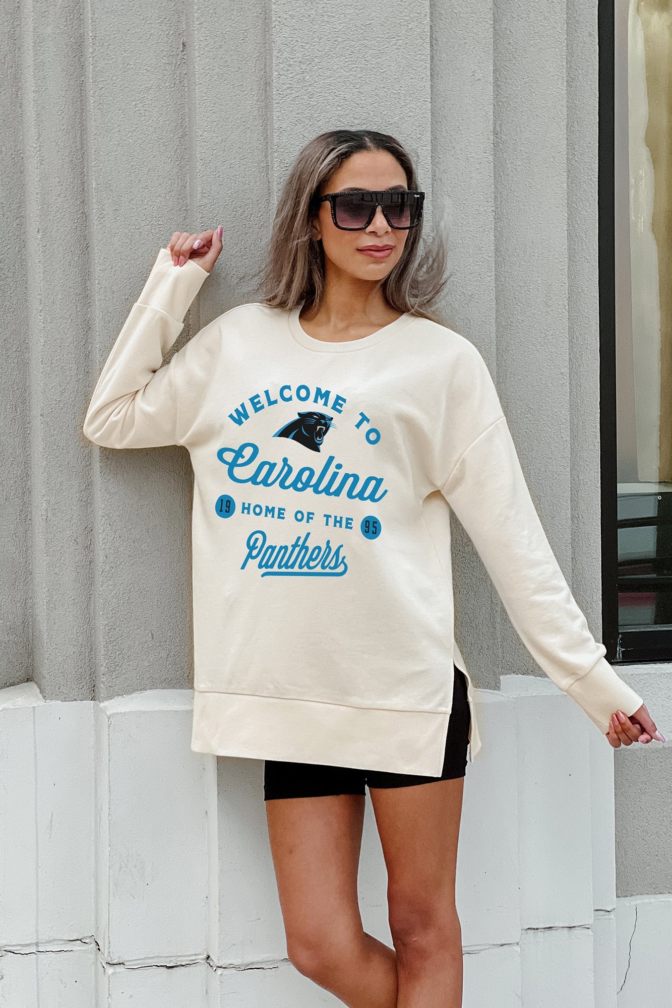 CAROLINA PANTHERS OFFSIDE SIDE SLIT PULLOVER