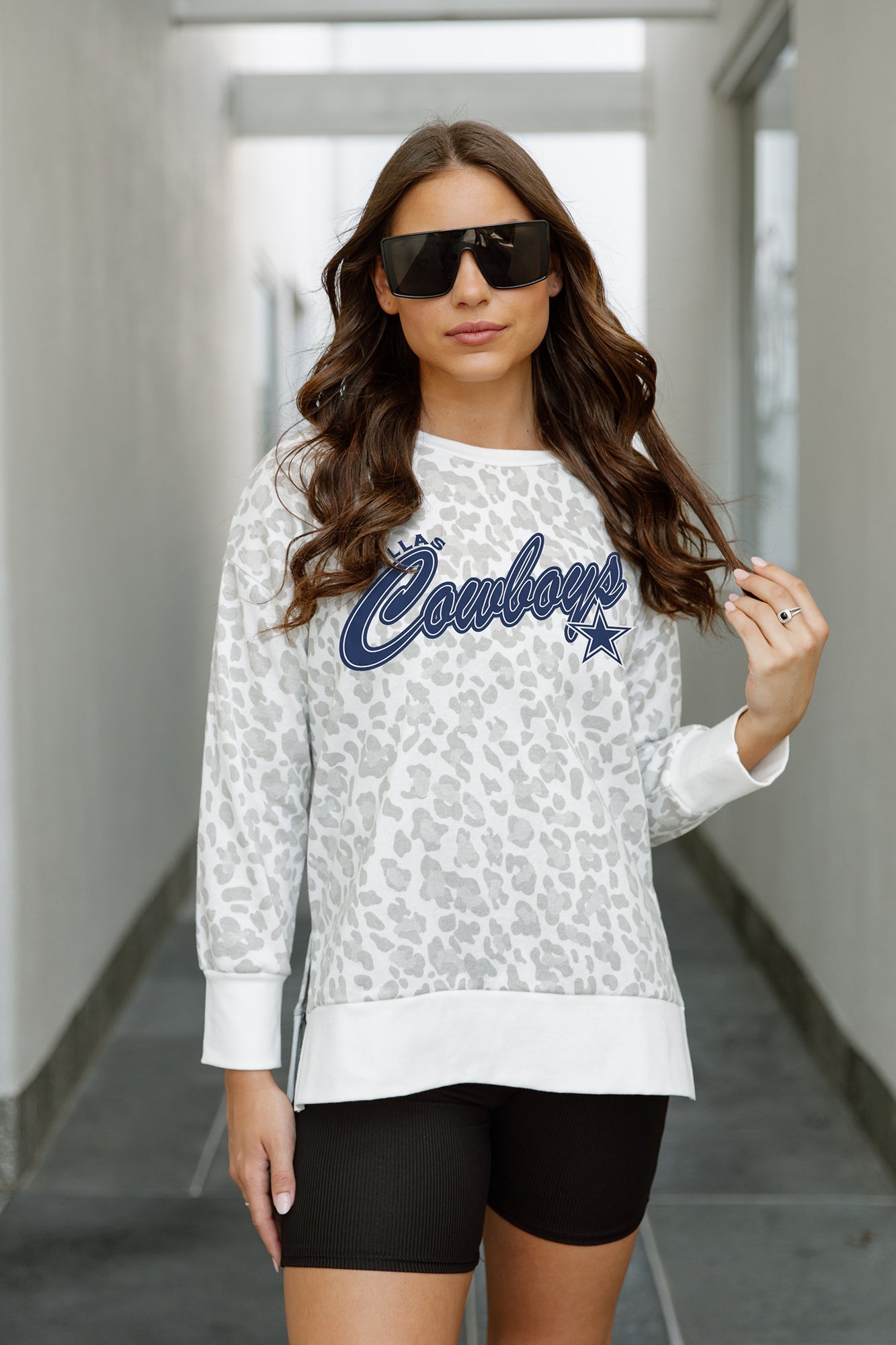 DALLAS COWBOYS FEELING WILD SIDE SLIT PULLOVER