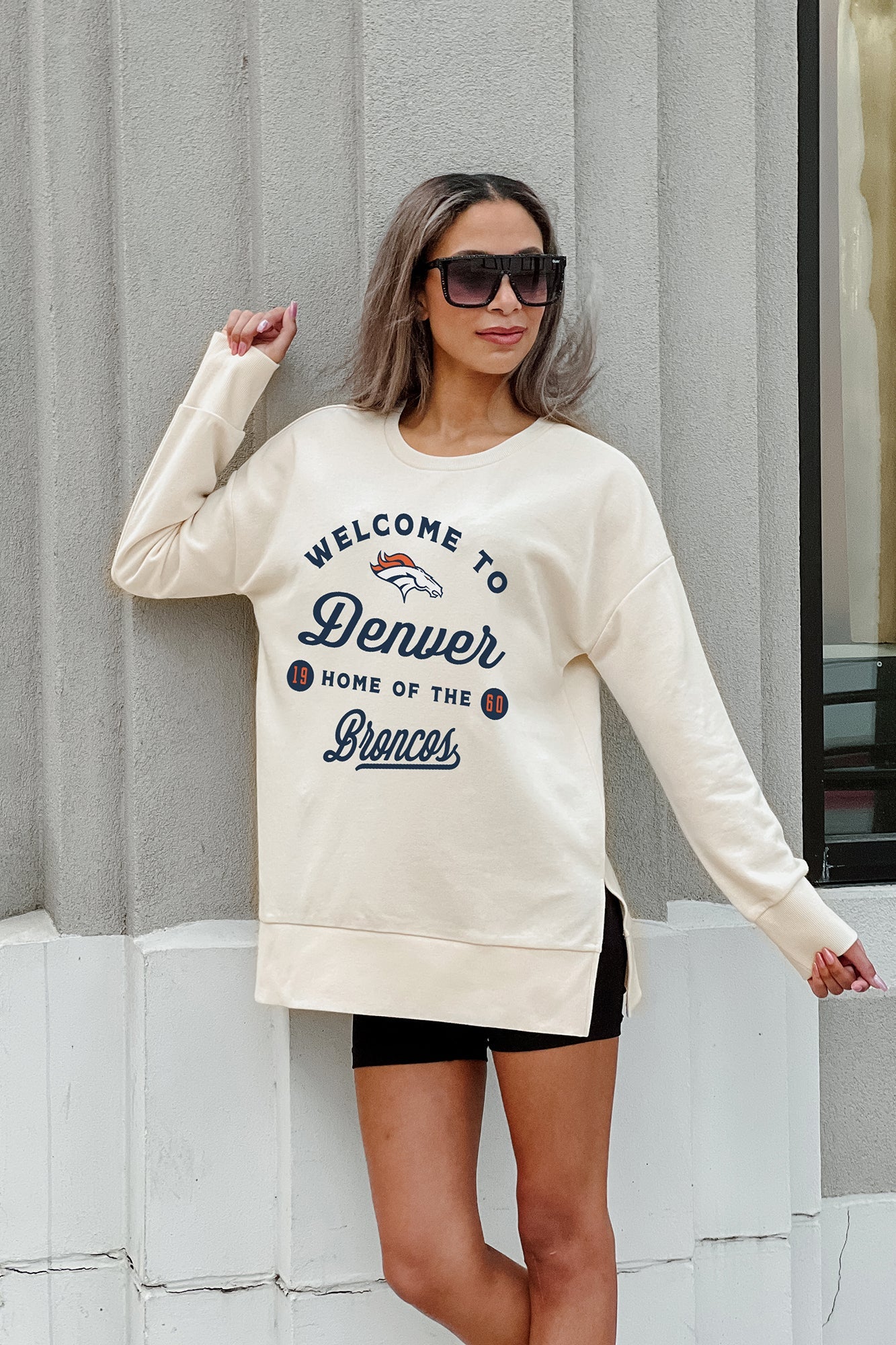 DENVER BRONCOS OFFSIDE SIDE SLIT PULLOVER – GAMEDAY COUTURE