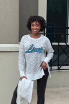 DETROIT LIONS FEELING WILD SIDE SLIT PULLOVER