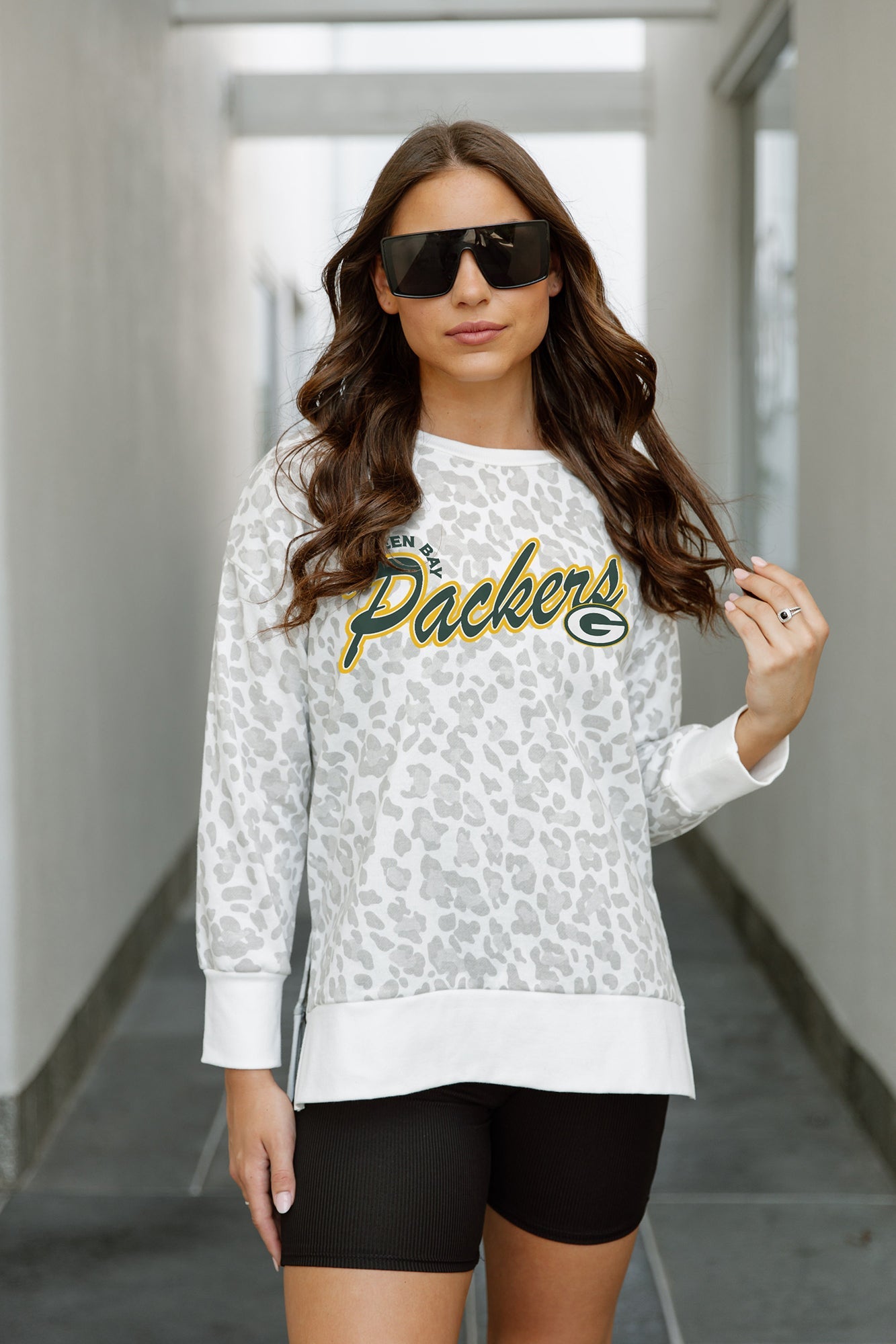 GREEN BAY PACKERS FEELING WILD SIDE SLIT PULLOVER