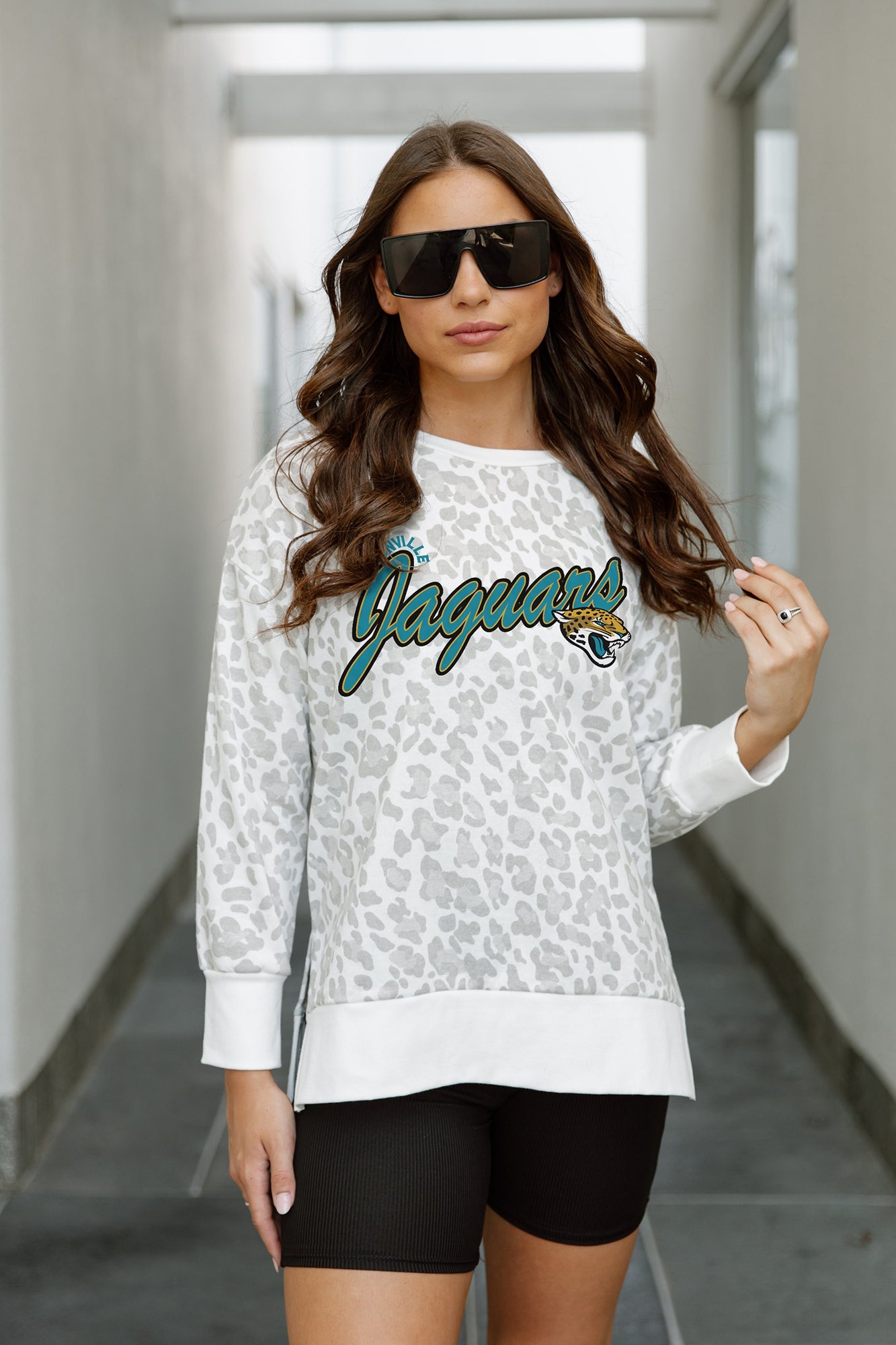 JACKSONVILLE JAGUARS FEELING WILD SIDE SLIT PULLOVER