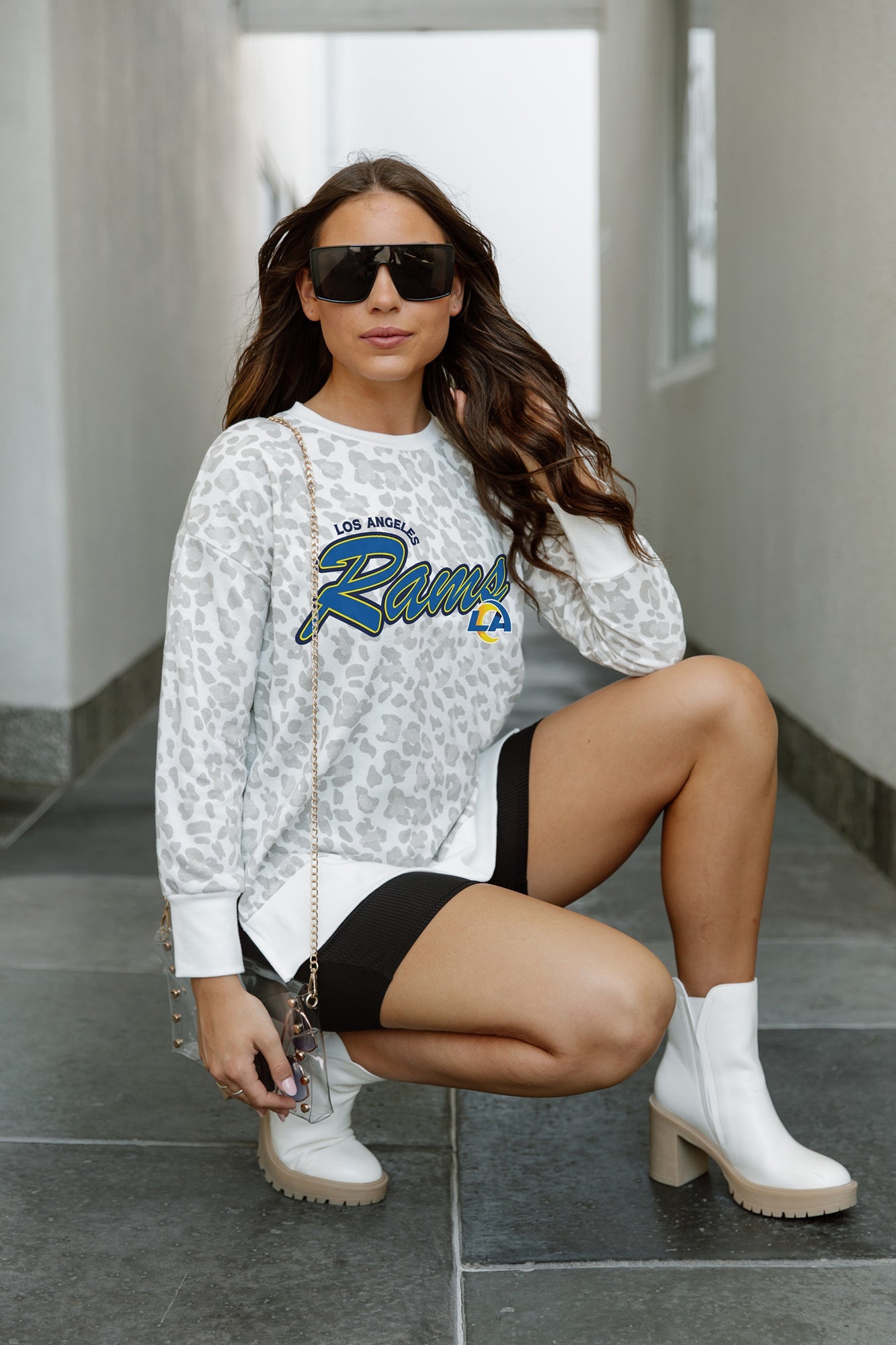 LOS ANGELES RAMS FEELING WILD SIDE SLIT PULLOVER