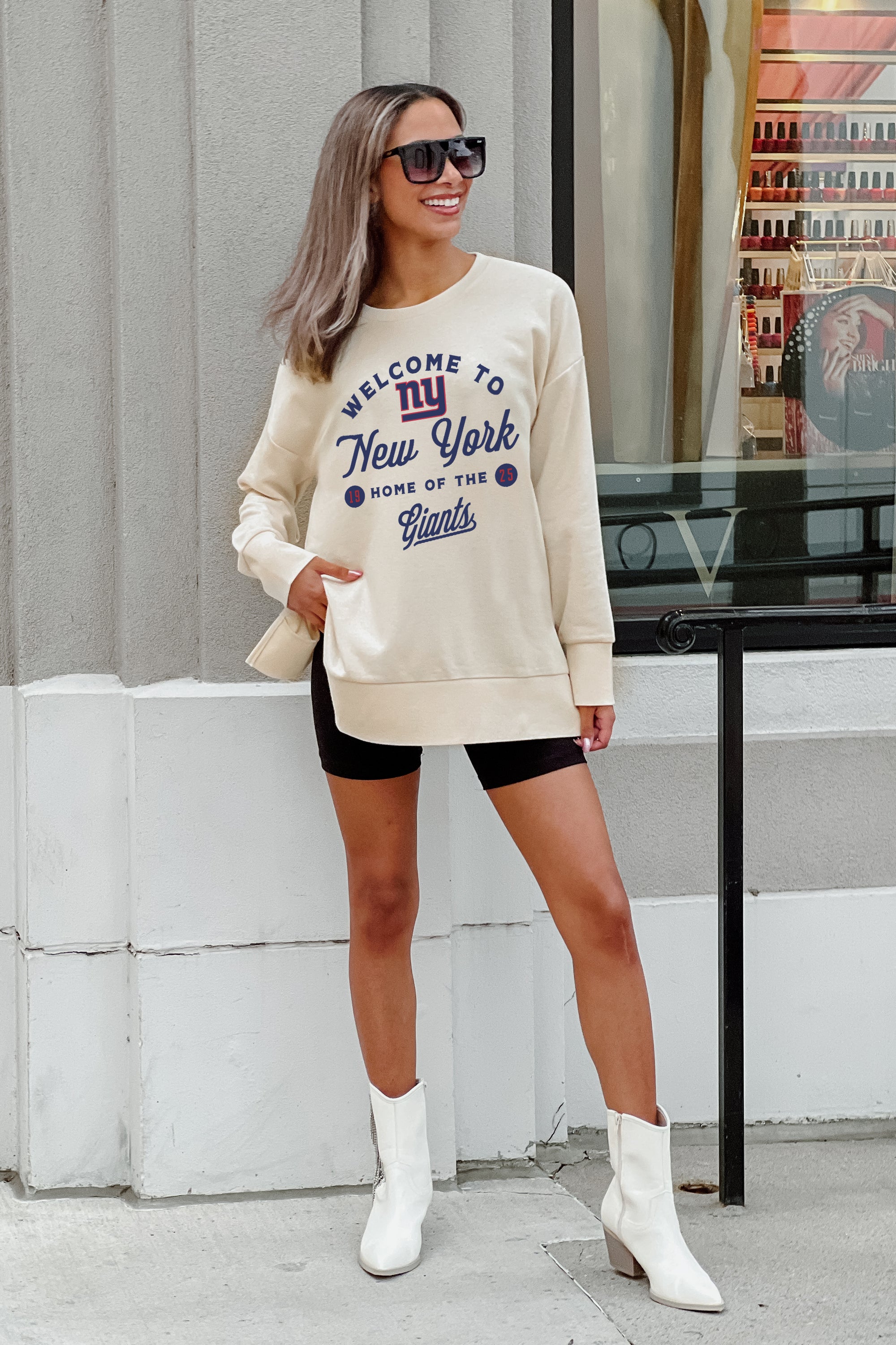 NEW YORK GIANTS OFFSIDE SIDE SLIT PULLOVER