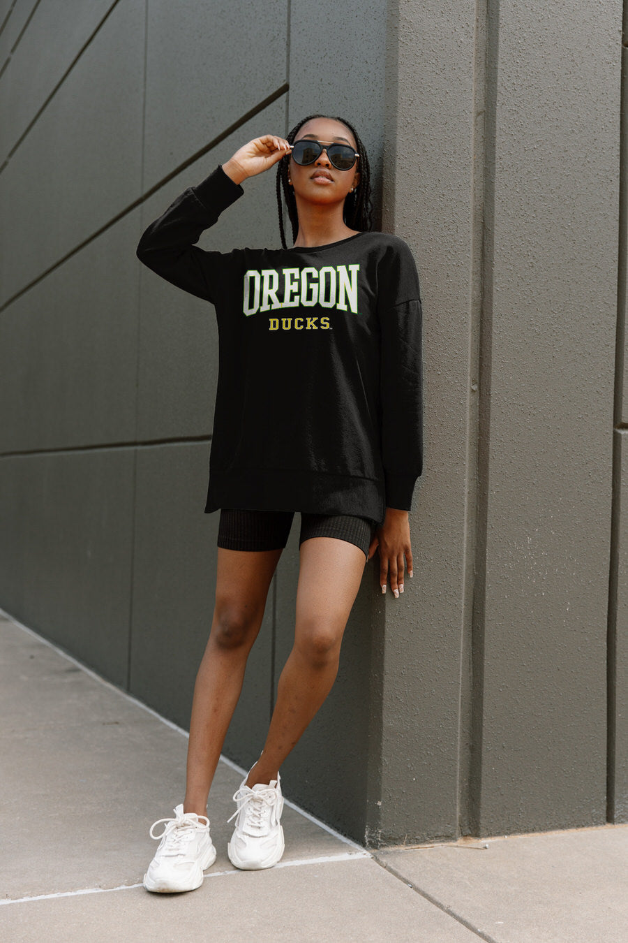 OREGON DUCKS BE A CHAMPION OVERSIZED CREWNECK TEE BY MADI PREWETT TROUTT