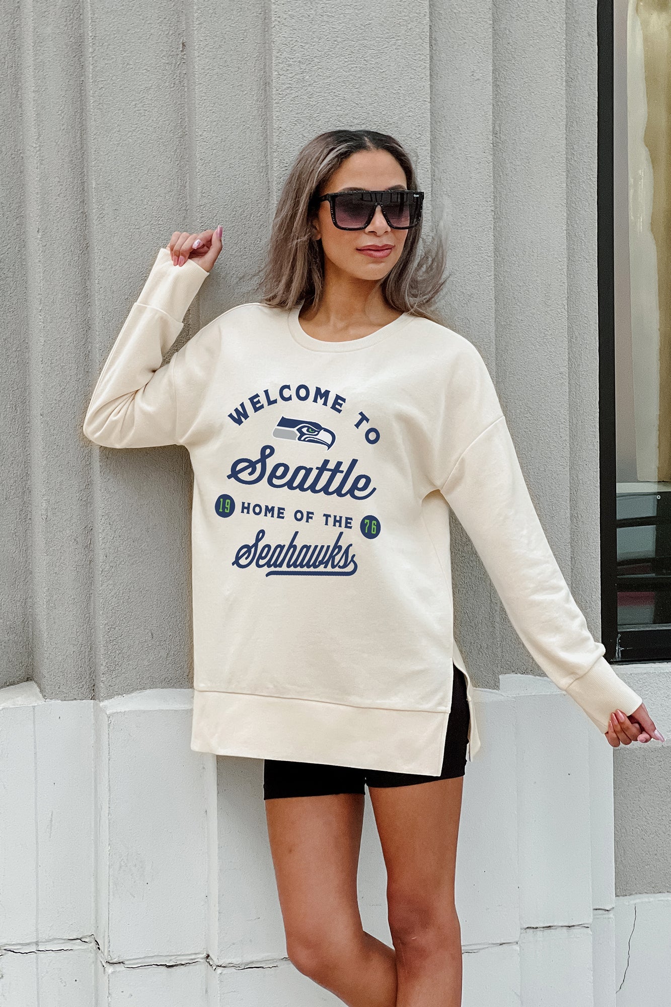 SEATTLE SEAHAWKS OFFSIDE SIDE SLIT PULLOVER