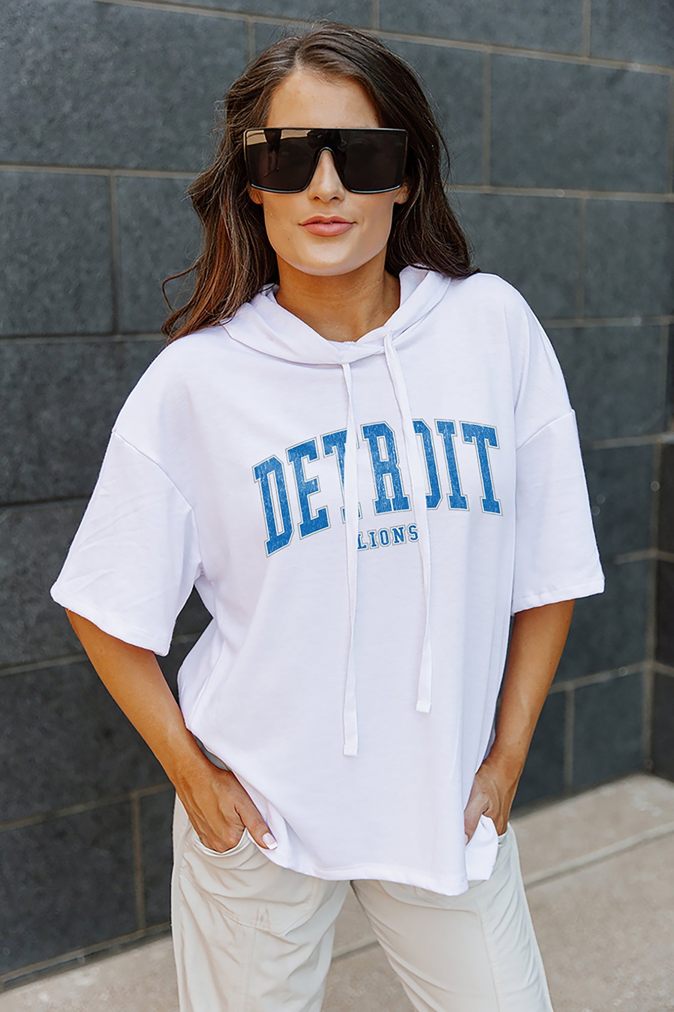 DETROIT LIONS COUTURE CREW FRENCH TERRY VINTAGE