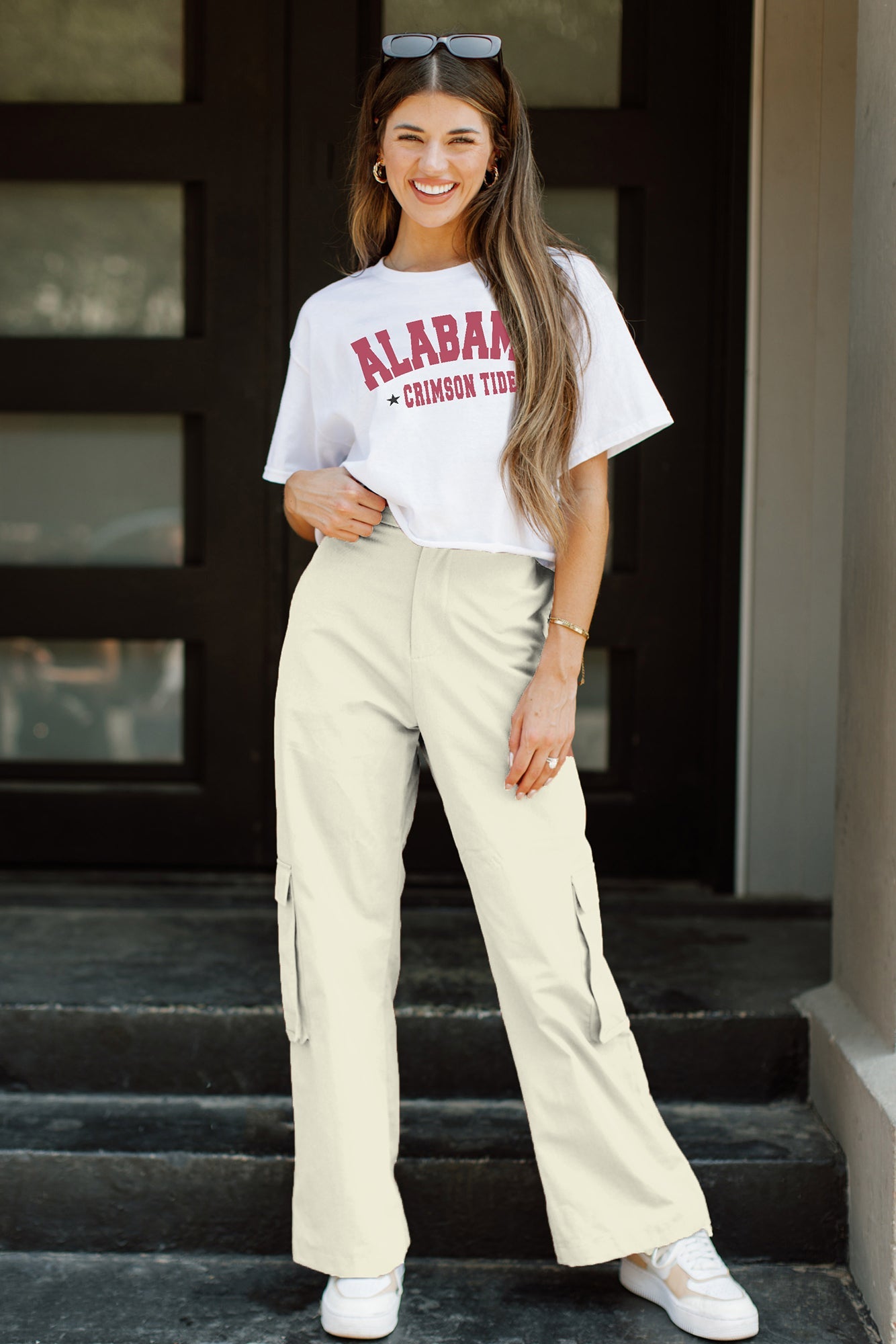 Women's Gameday Couture White Alabama Crimson Tide It's A Vibe
