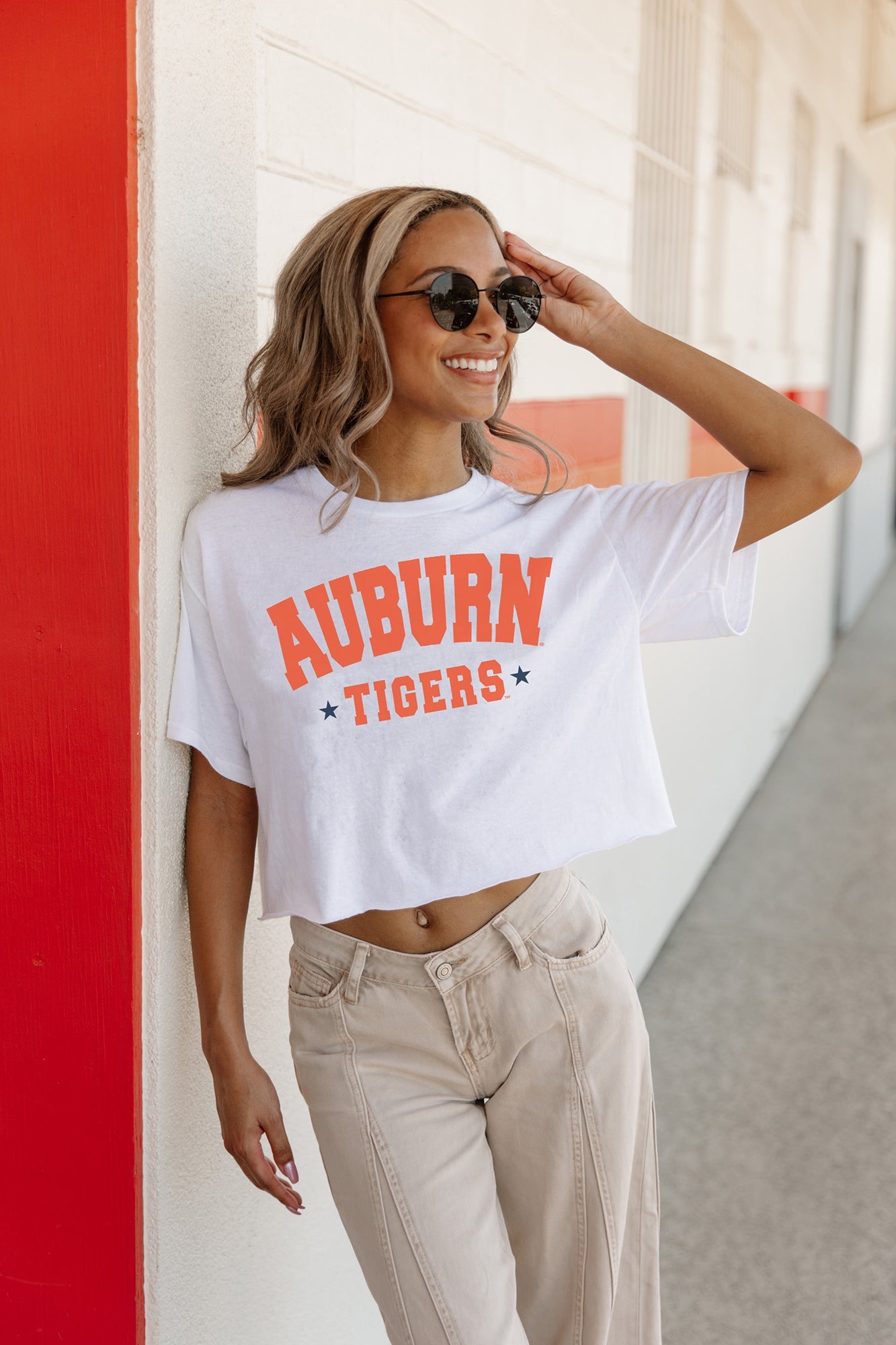 Madi x GC Auburn Tigers Varsity Stripes Adult Textured Midweight Snap Jacket by Madi Prewett Troutt